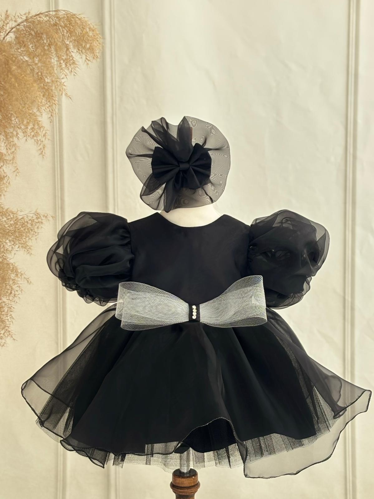 Black Organza Baby & Toddler Girl Dress | Elegant Special Occasion Outfit