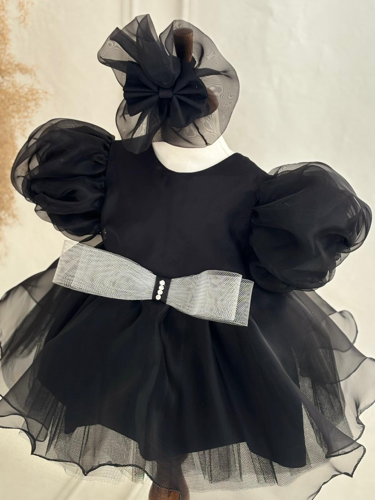 Black Organza Baby & Toddler Girl Dress | Elegant Special Occasion Outfit