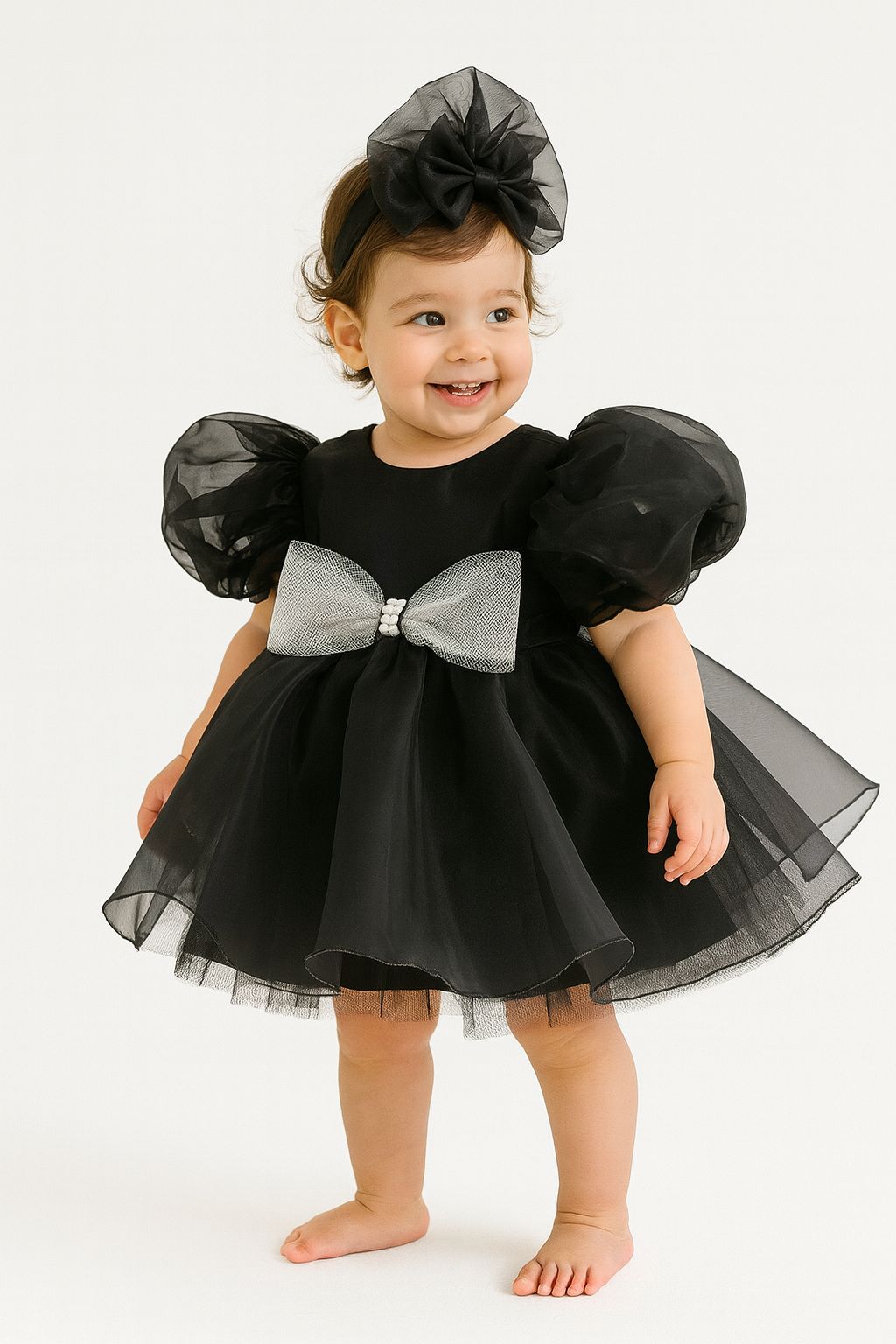 Black Organza Baby & Toddler Girl Dress | Elegant Special Occasion Outfit