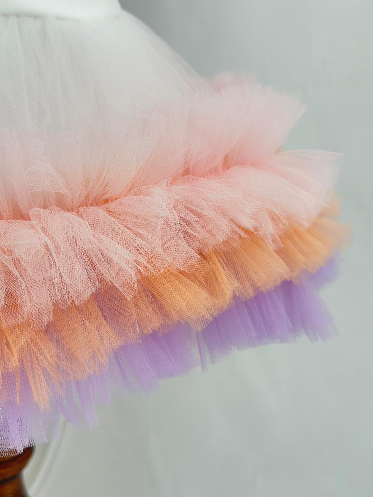 Baby Girl Pastel Tulle Party Dress | Elegant Sleeveless Dress