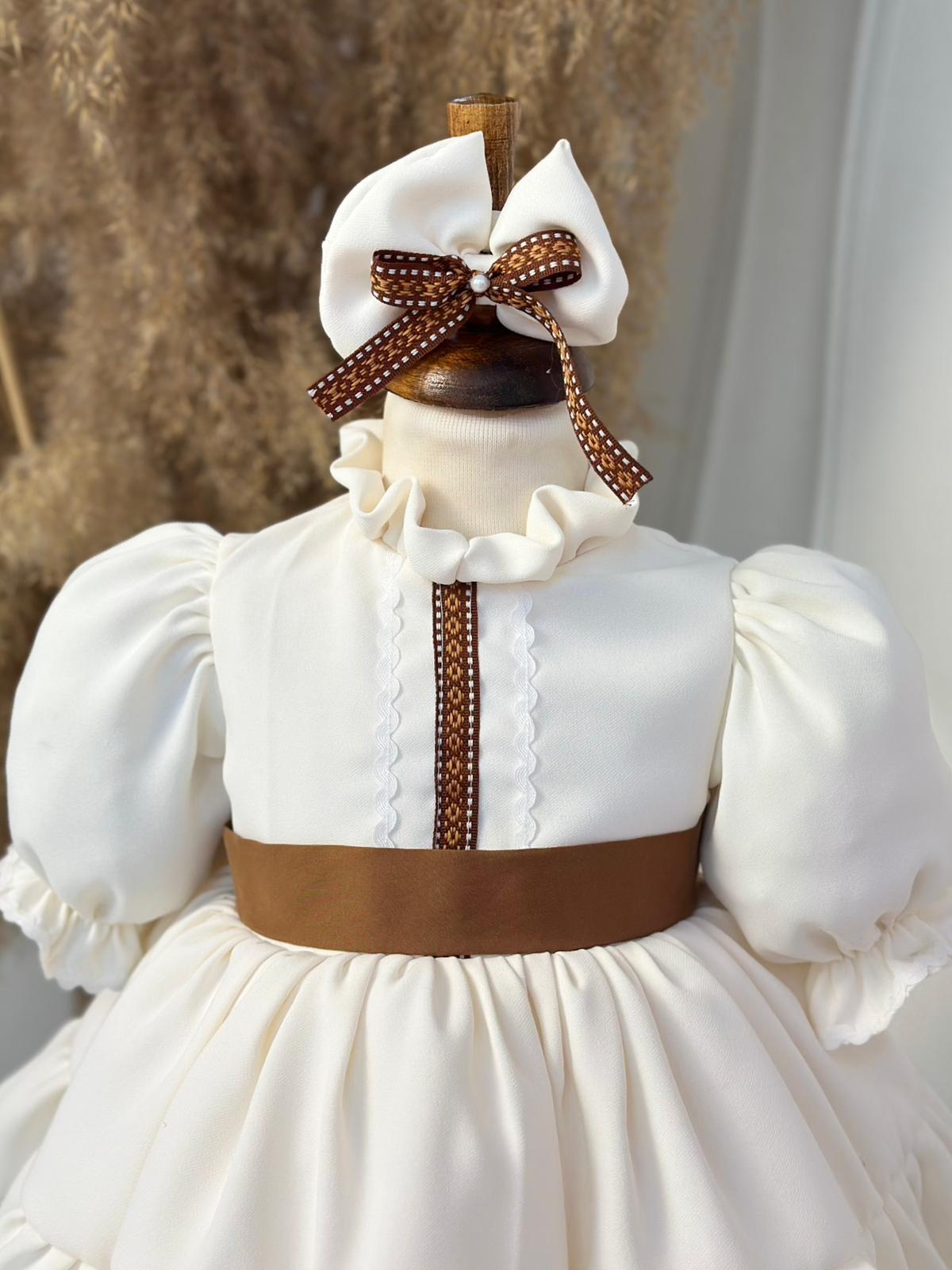 Vintage-Inspired Special Occasion Dress with Crepe Vest