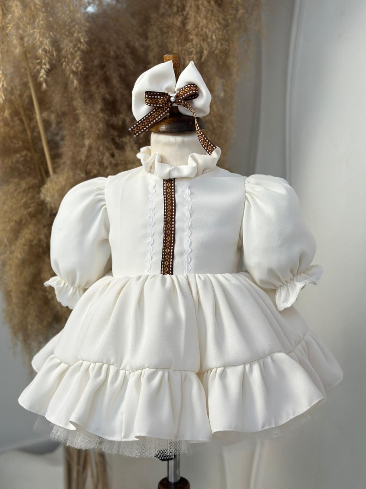 Vintage-Inspired Special Occasion Dress with Crepe Vest