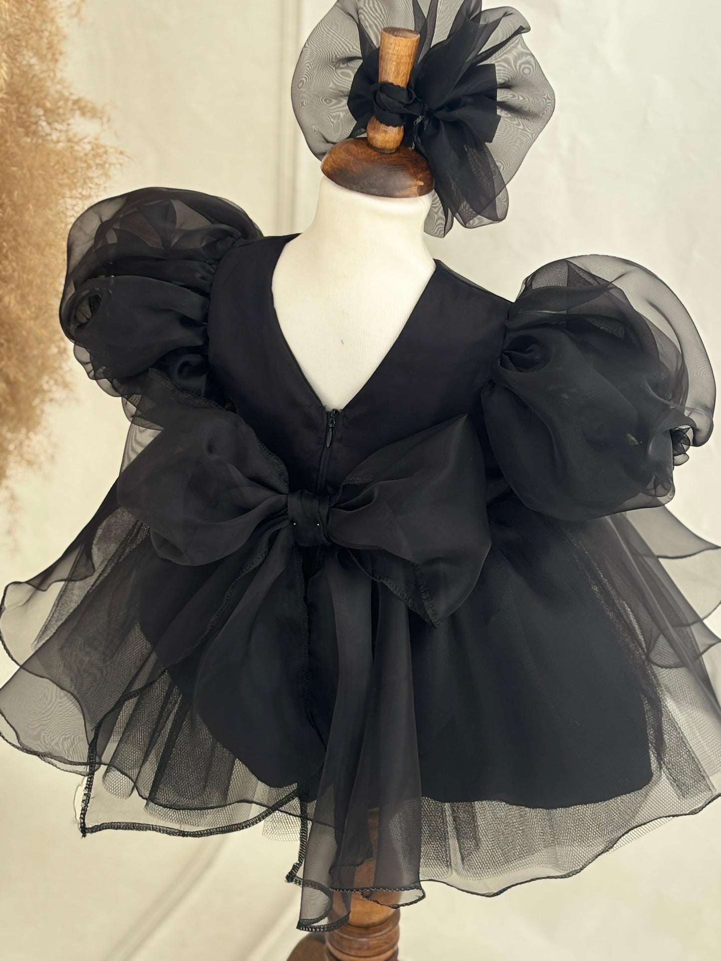 Black Organza Baby & Toddler Girl Dress | Elegant Special Occasion Outfit